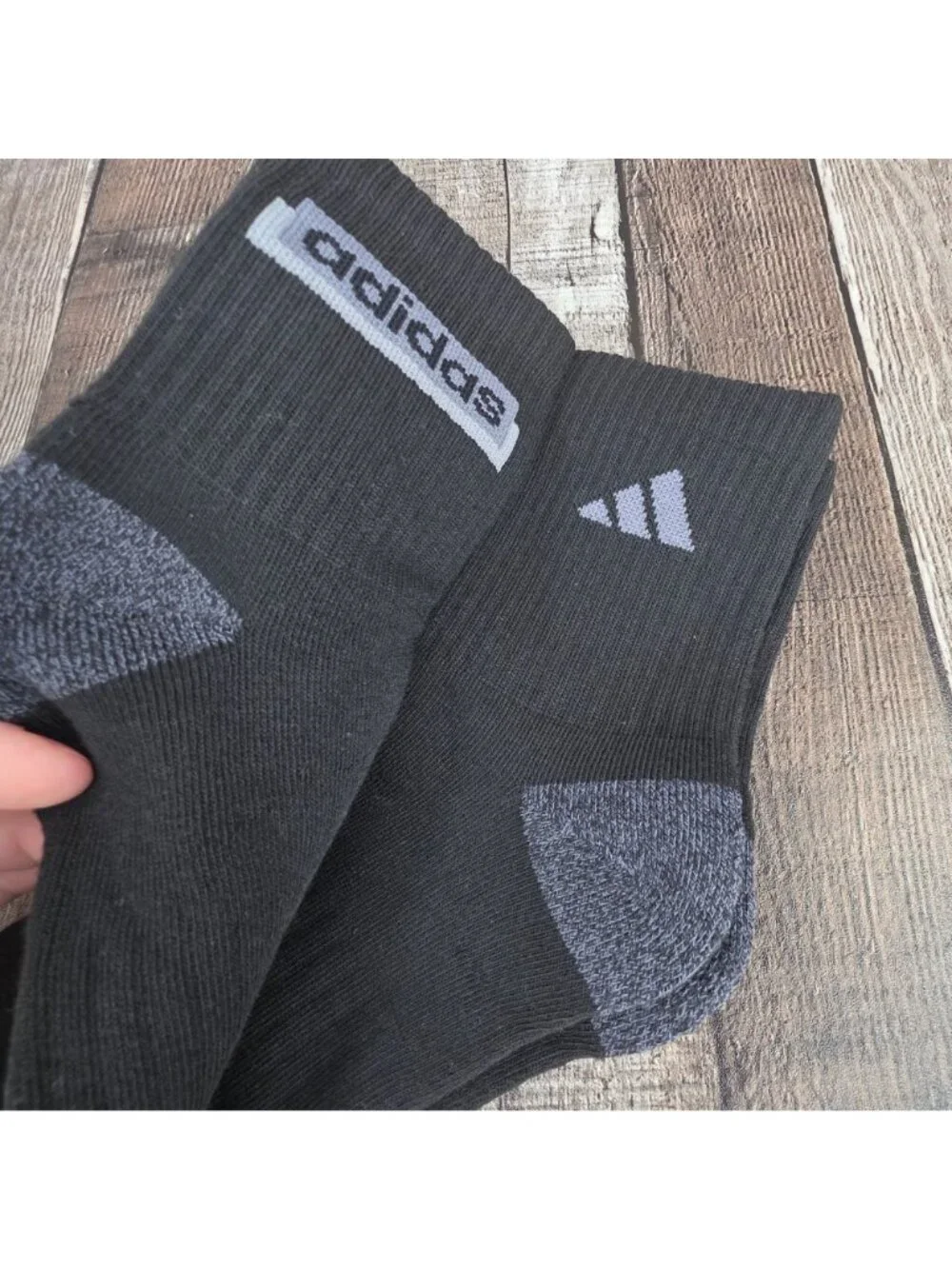 Adidas Cushioned Aeroready Compressions Socks Black 3 Pack 6-12 High Quarter New